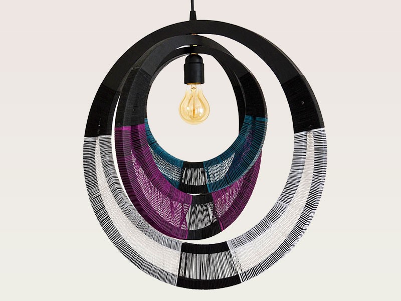 Purple and Black Lampshade Purple and Black Lampshade